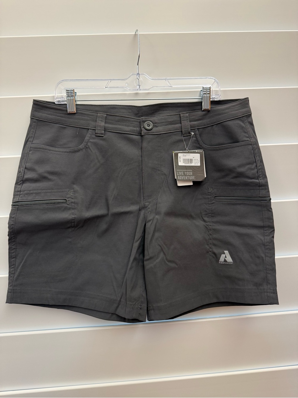Eddie Bauer Dark Smoke Cargo Woman’s Shorts with Zip Pockets